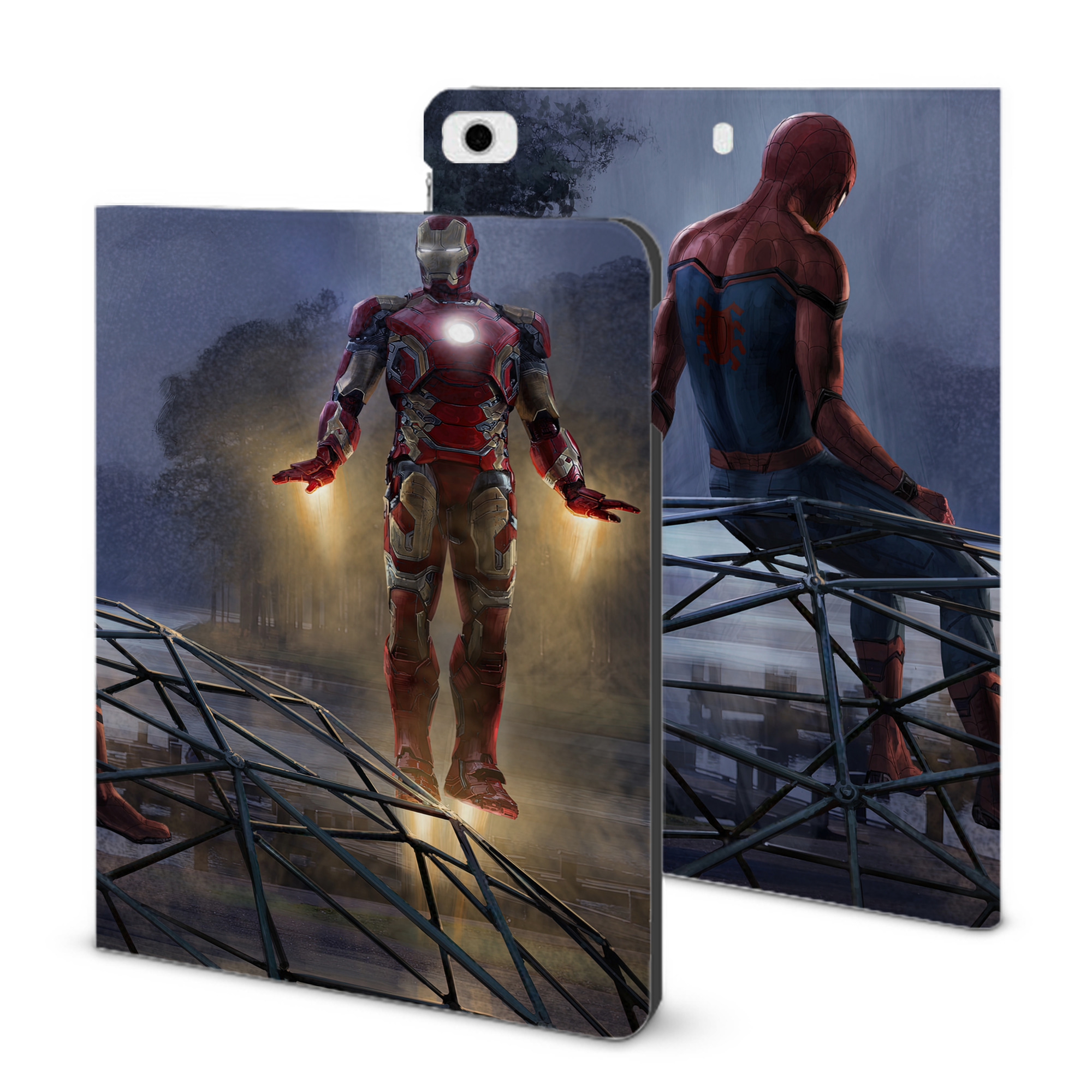 （画像用） Spider Man スパイダーマン IPad ケース ブック型 PUレザー TPU 耐衝撃 軽量 薄型 ペン収納なし 全面保護 IPad 各モデル対応